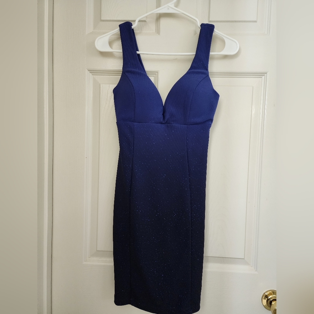 XS Ombre Blue Party Night Dress